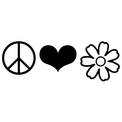 ☮❤🌼 Emoji Domain black and white Symbola rendering